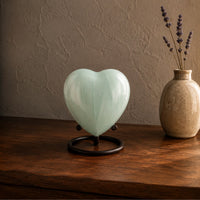 Pearl Mint Heart Keepsake Urn