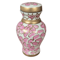 Pink Bloom Cloisonné Keepsake Urn