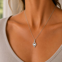 Radiant Heart Memorial Necklace Stainless Steel