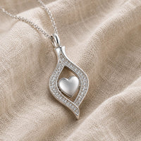 Radiant Heart Memorial Necklace Stainless Steel