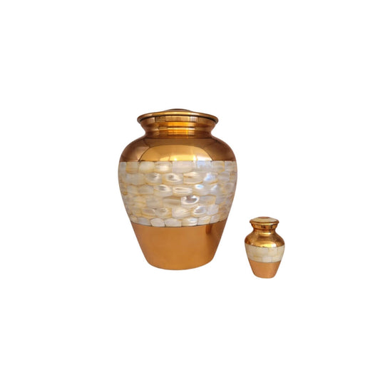 Rose Gold Pearl Essence Cremation Keepsake Urn