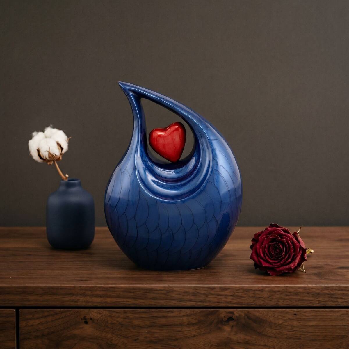 Royal Blue Teardrop Urn