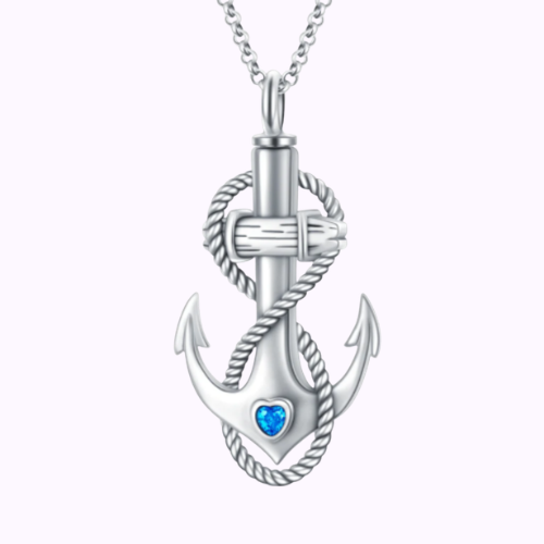 Safe Harbor Anchor Necklace Sterling Silver