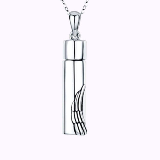 Silver Angel Wing Ash Pendant
