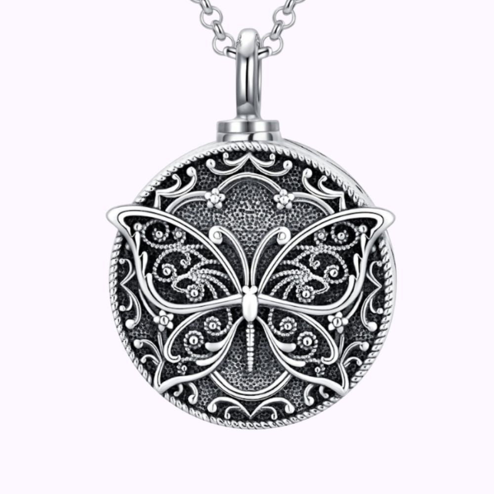 Sterling Silver Butterfly Ash Necklace Sterling Silver