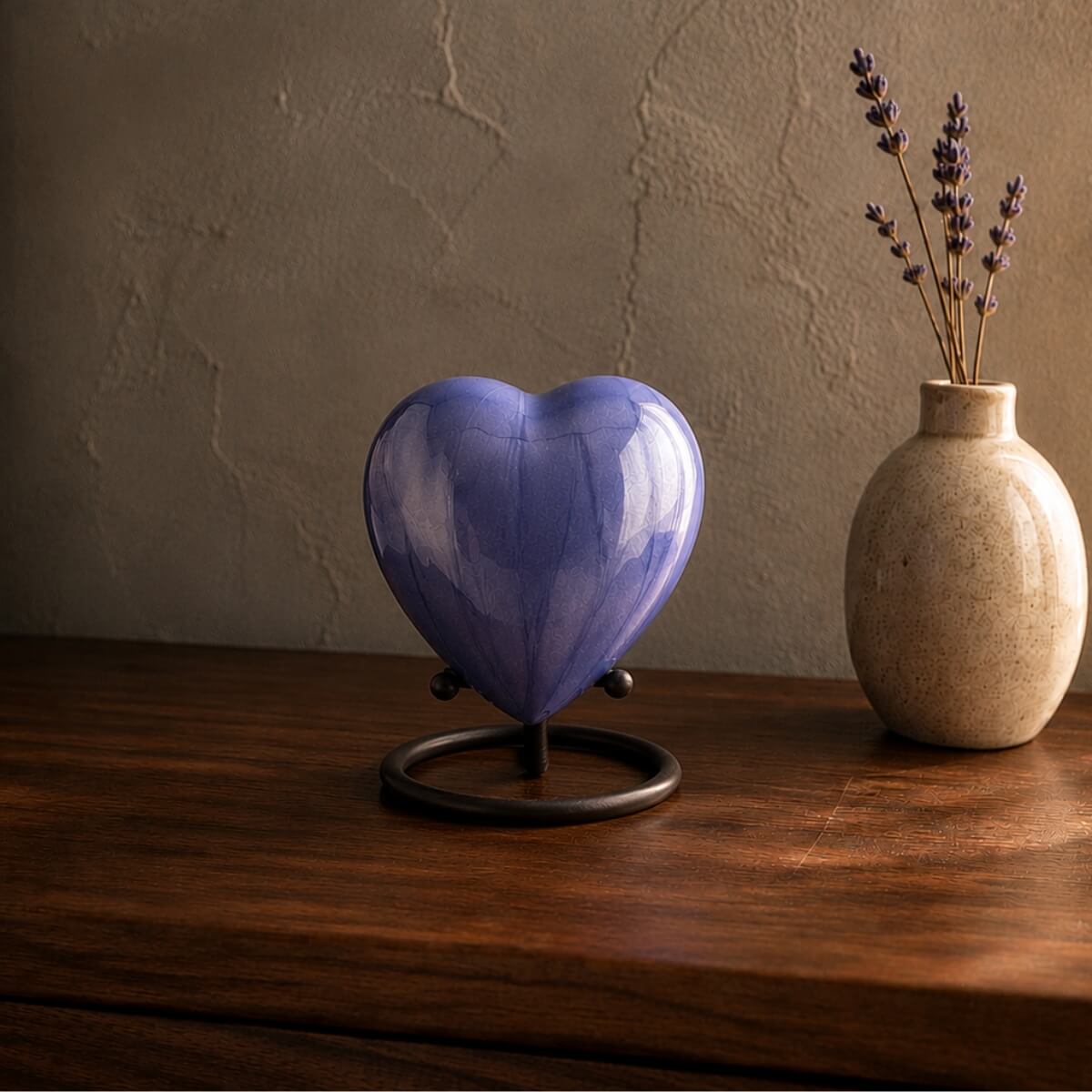 Violet Heart Keepsake Urn