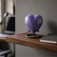 Violet Heart Keepsake Urn