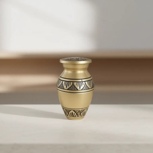 Golden Lace Tribute Keepsake Urn