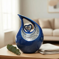 Blue Tranquillity Teardrop Urn