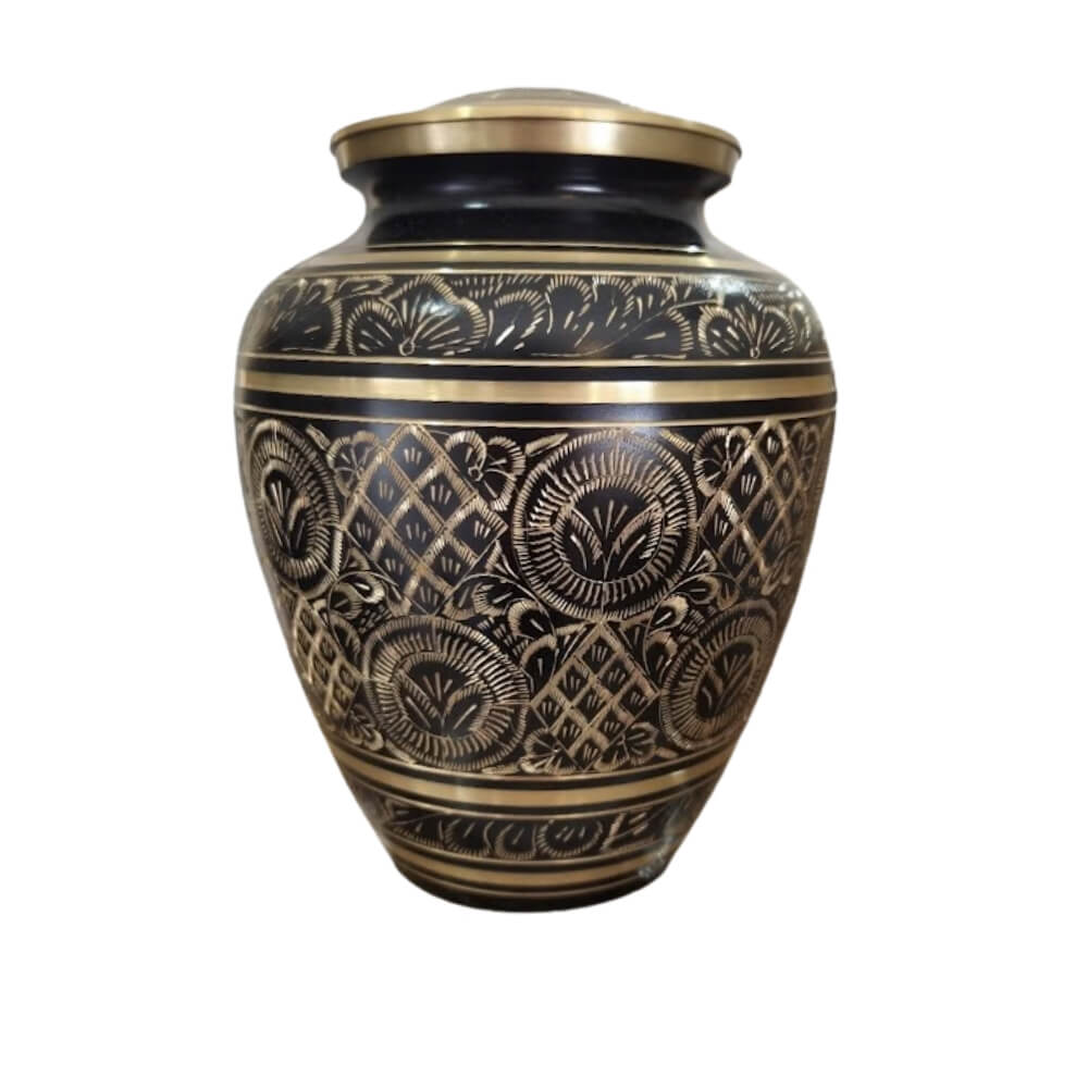Midnight Grace Brass Urn