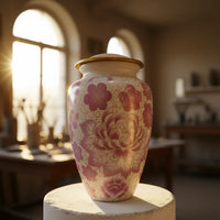 Pink Bloom Cloisonné Urn