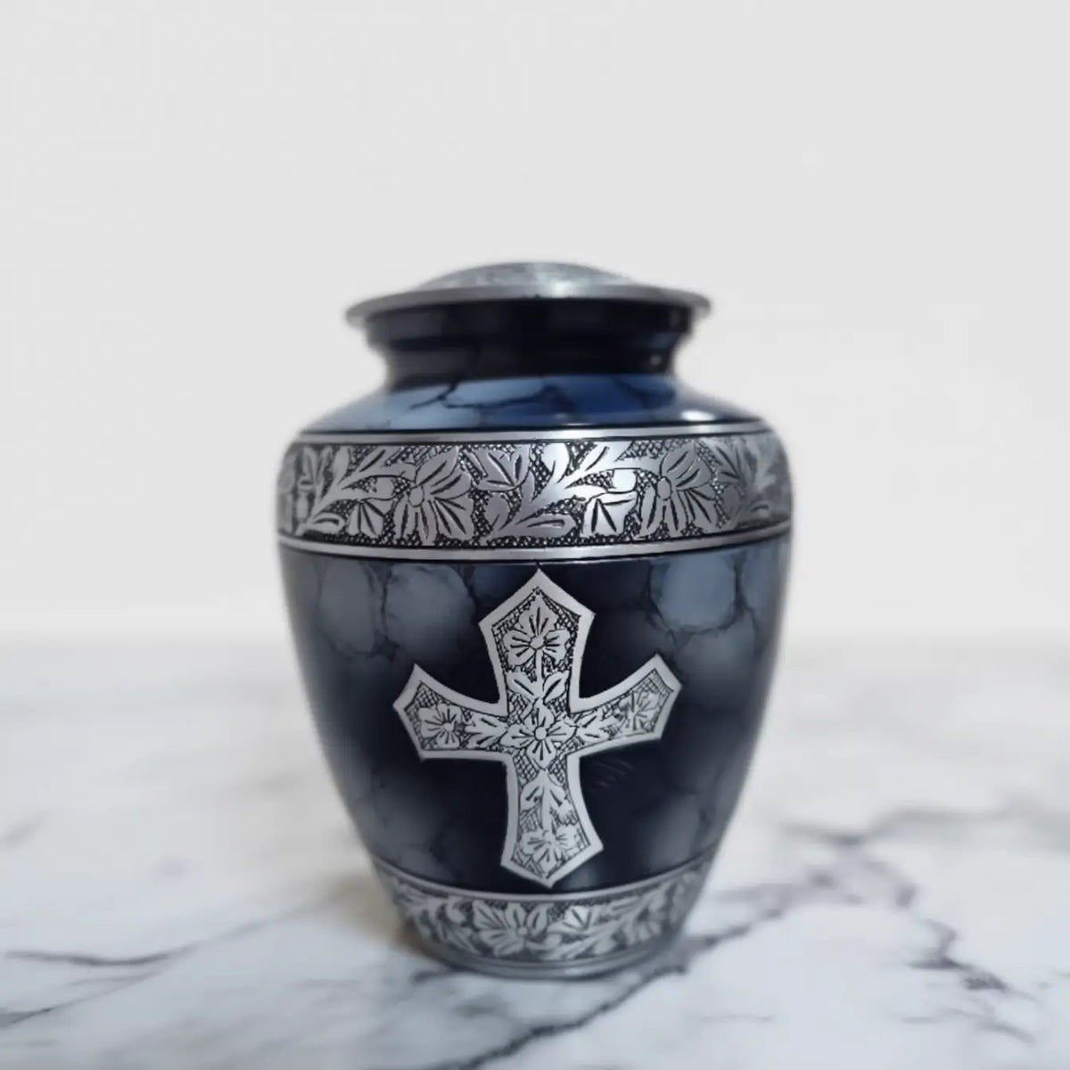 Silver Cross Memorial Urn