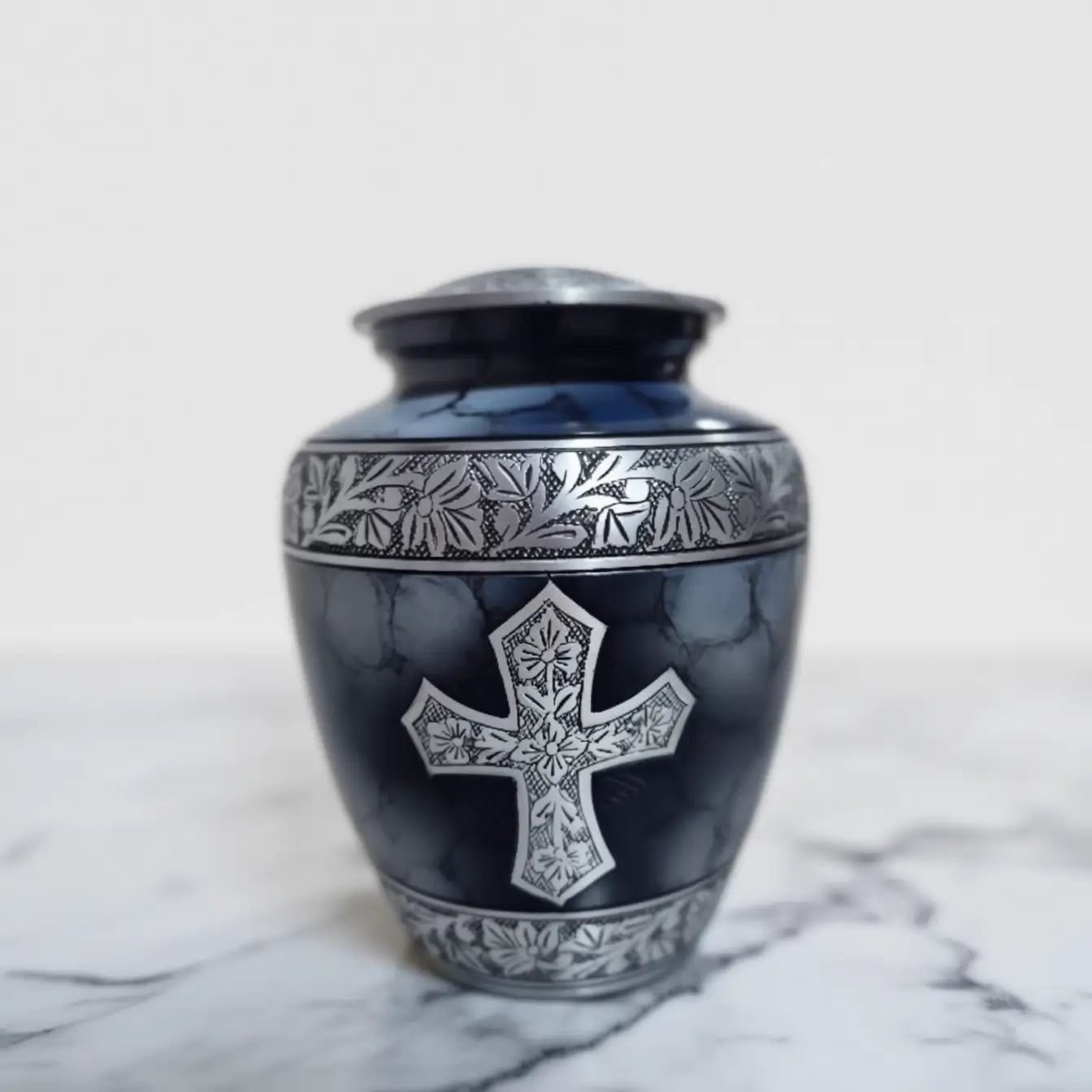 Silver Cross Memorial Urn