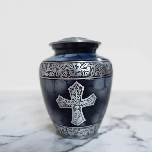 Silver Cross Memorial Urn