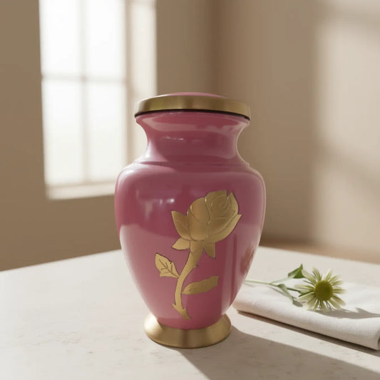 Golden Rose Elegance Urn