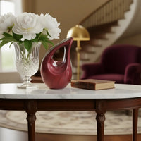 Crimson Embrace Teardrop Keepsake Urn