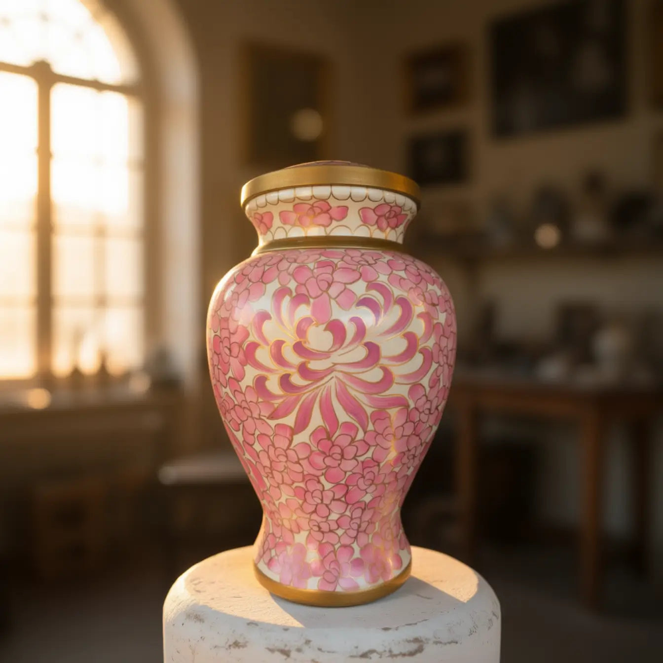 Blossom Grace Cloisonné Cremation Urn