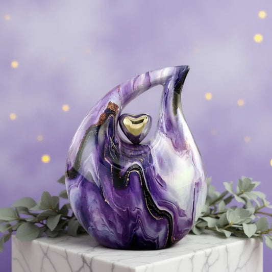 Amethyst Grace Teardrop Cremation Urn
