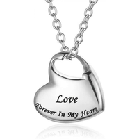 Evermore Heart Ash Necklace Stainless Steel