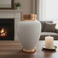 Rose Embrace White Tribute Urn
