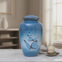Ethereal Flight Blue Butterfly Urn